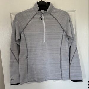 Holloway ladies Light Gray Quarter-Zip Pullover